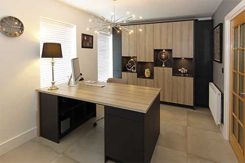 matt dark grey and oak study maidstone